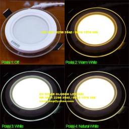 Lampu LED Panel Bulat 3 Warna